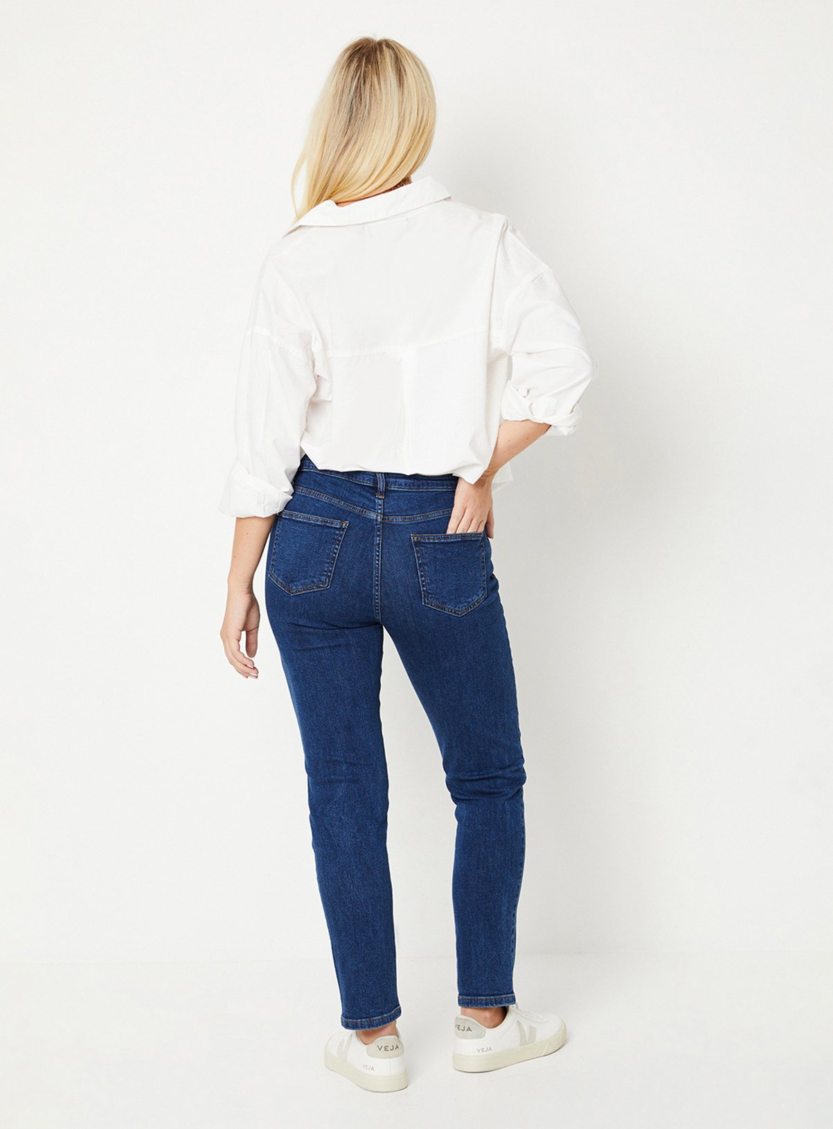 DOROTHY PERKINS Comfort Stretch Slim Jeans Mid Blue 8 - Image 3 thumbnail